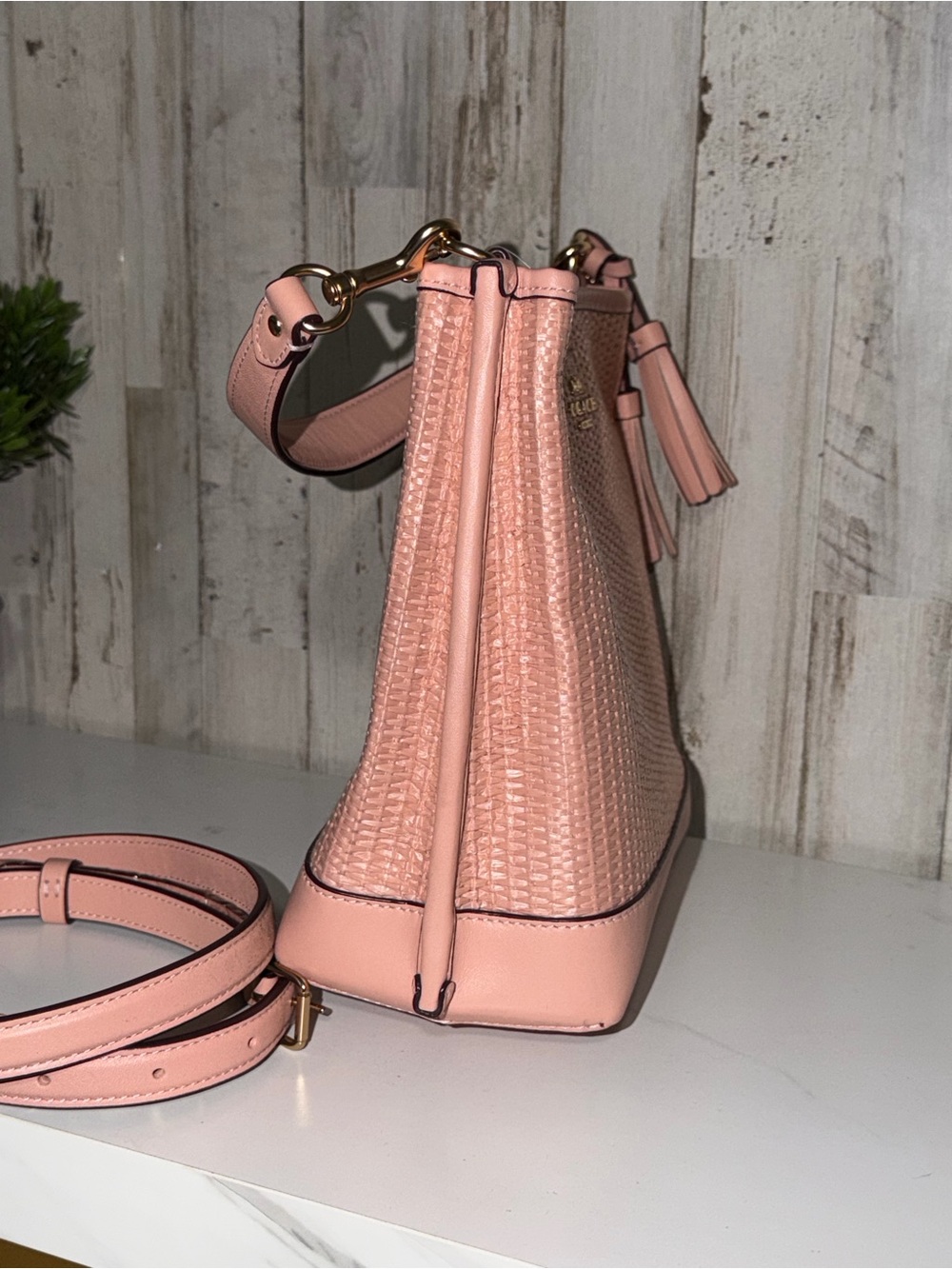 Coach Blush Pink Mollie Bucket Bag with Tassels - Picture 4 of 6